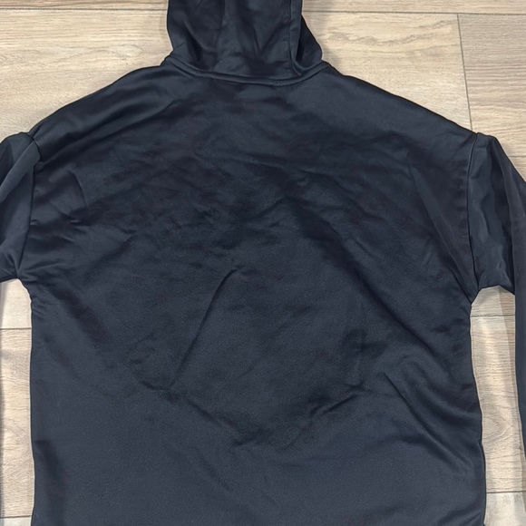 Nike Youth Girls Therma Fit Black Hoodie Pink Logo - Picture 11 of 13